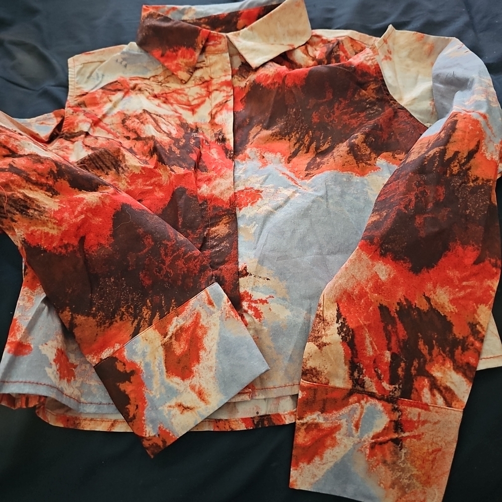 Vibrant Abstract Button Down Shirt
